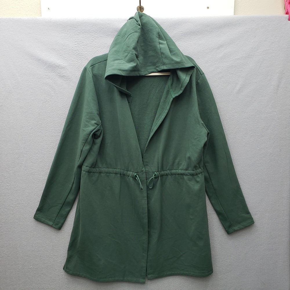 Traj3ctory Hooded Utility Jacket Army Green Cinch Waist Fall Gorpcore Outdoor XL